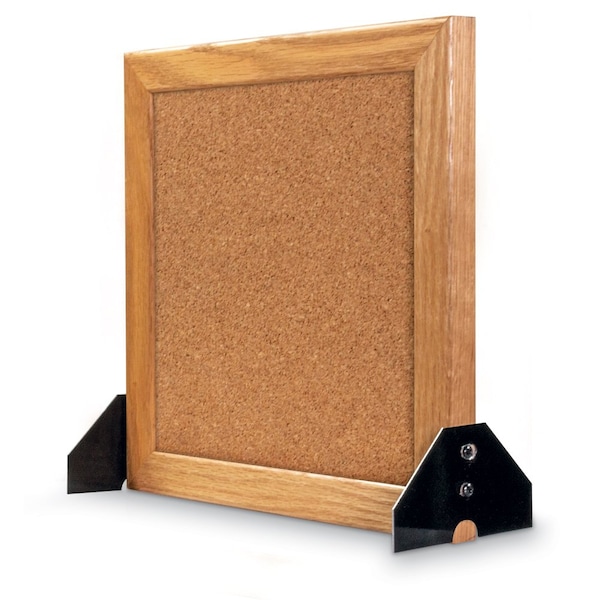 Indoor Enclosed Combo Board, 48"x36", Bronze Frame/Blue & Medium Grey